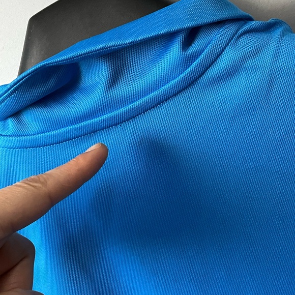 Nike Women's Blue Sleeveless Tank Top Collared Golf Shirt Dri Fit L-Transparent - Picture 11 of 13